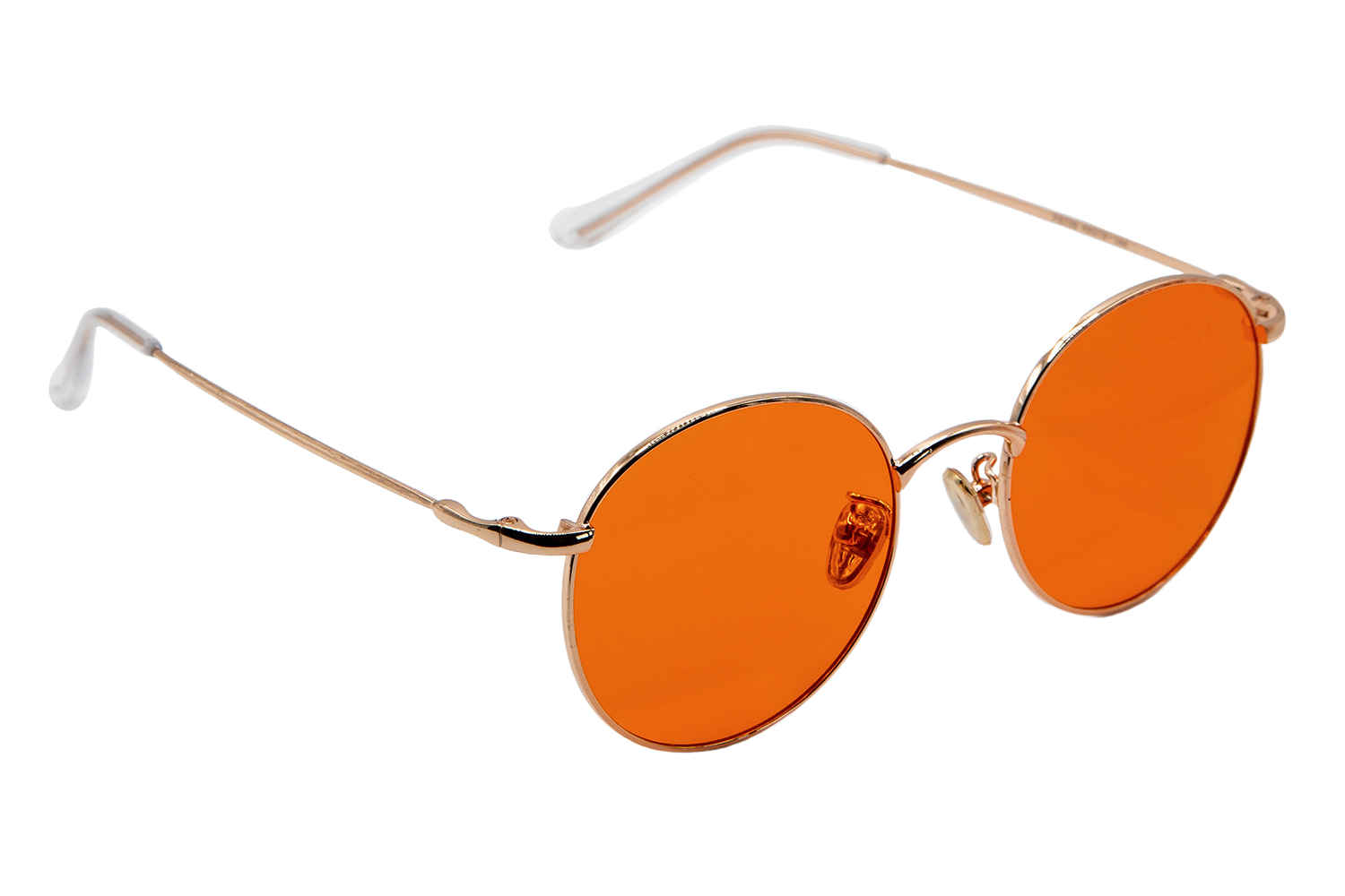 Blueblocker-Brille New York mit orange getönten Gläsern, feines Metallgestell